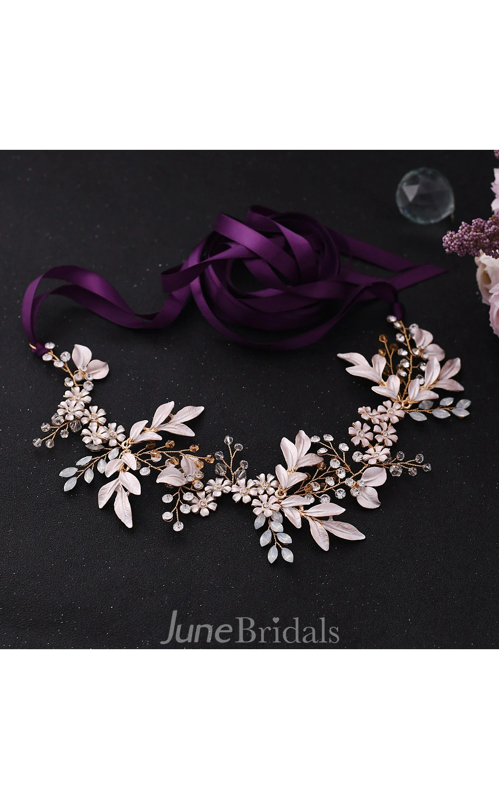 Elegant Organza Beaded Belt