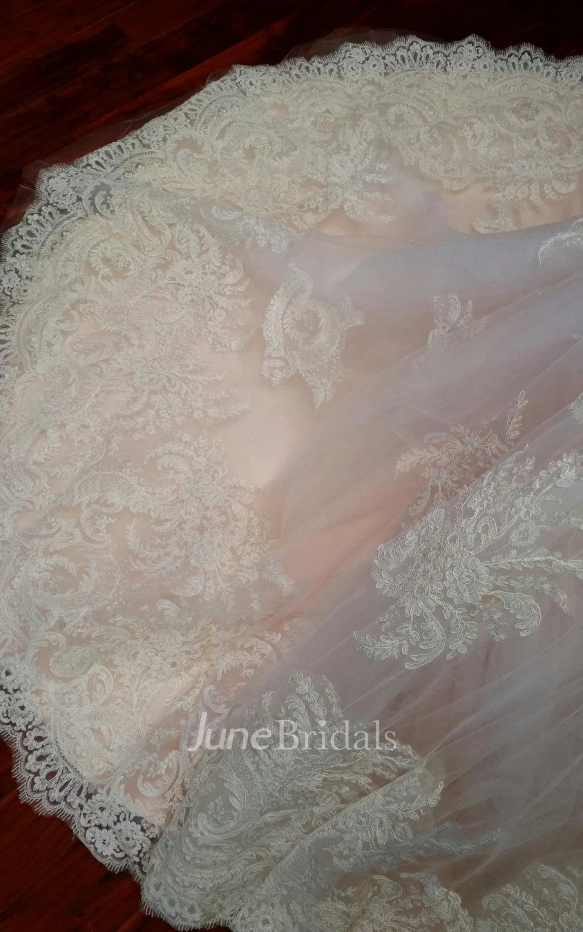Custom Made Beautiful Mermaid Wedding Dress With Appliques
