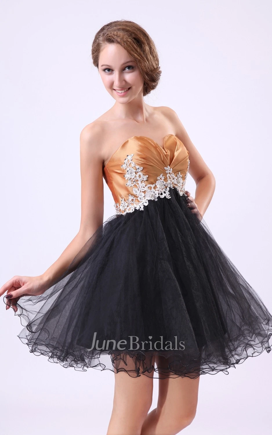 Sweet Sixteen Dress Sheer Lace Corset and Boning Sparkling Sweetheart Neckline