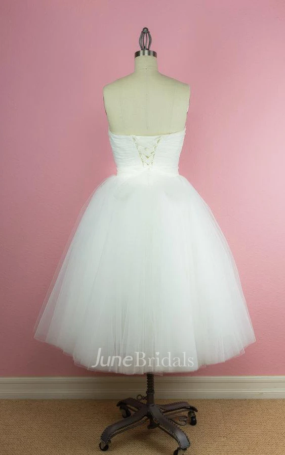 Sweetheart Criss Cross Tulle Short Dress With Waist Jewellery