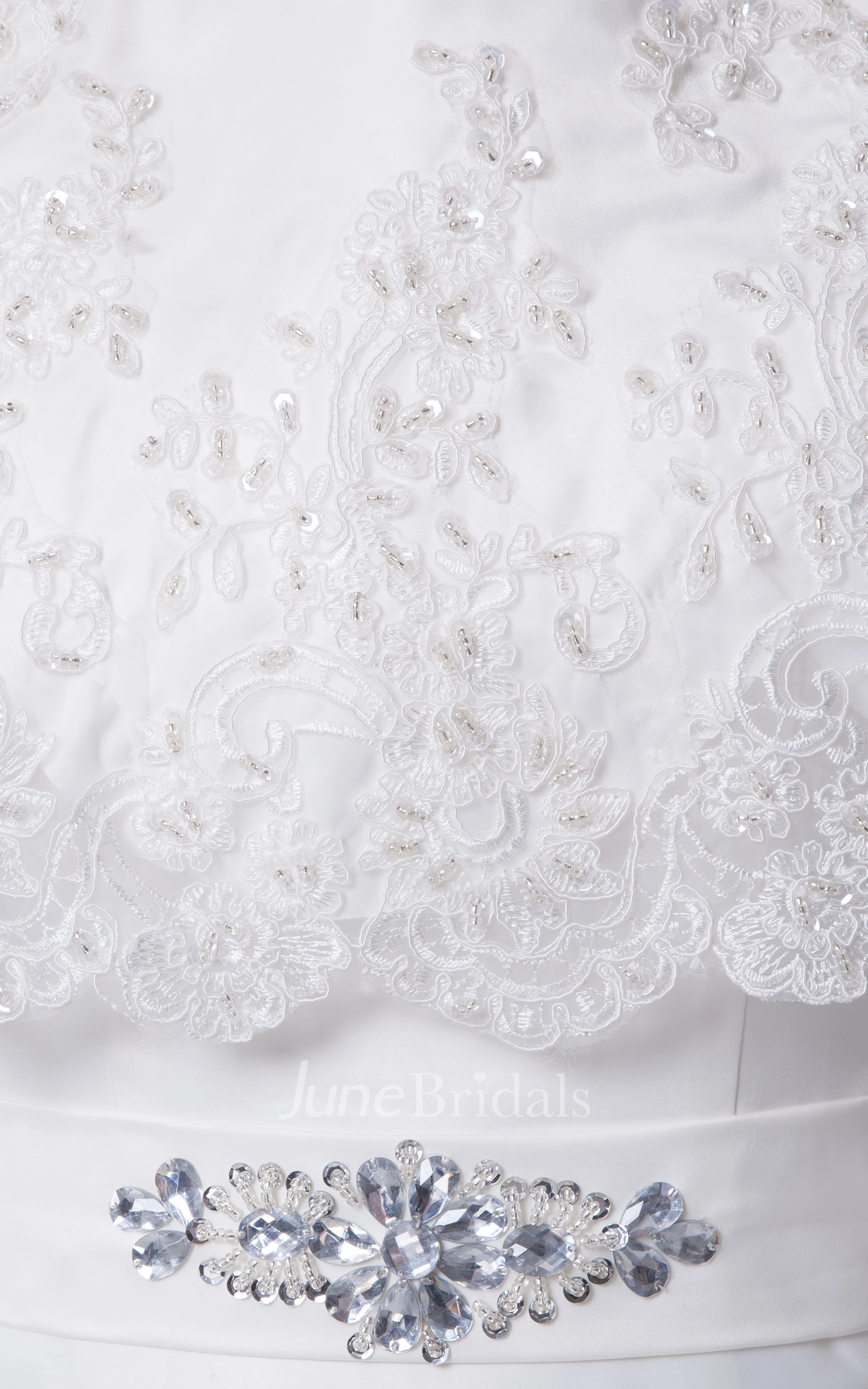 Mermaid Appliqued Satin Dress With Cape Design and Beaded Waist