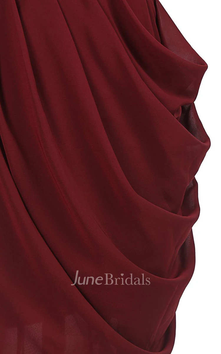 Sweetheart Drapped Short Dress With Ruched Band