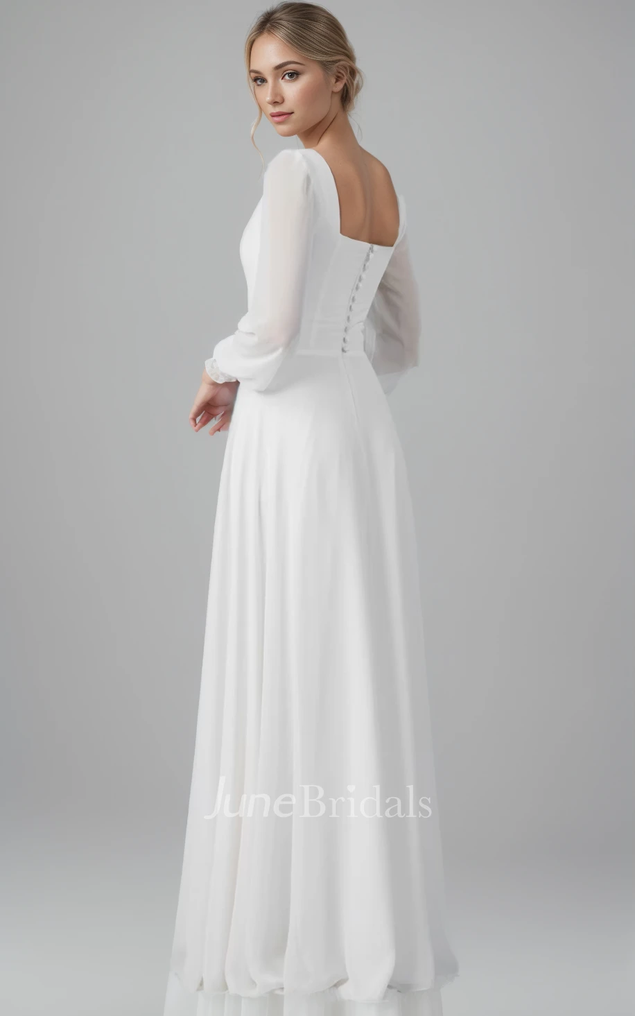 Poet Sleeve Wedding Dress