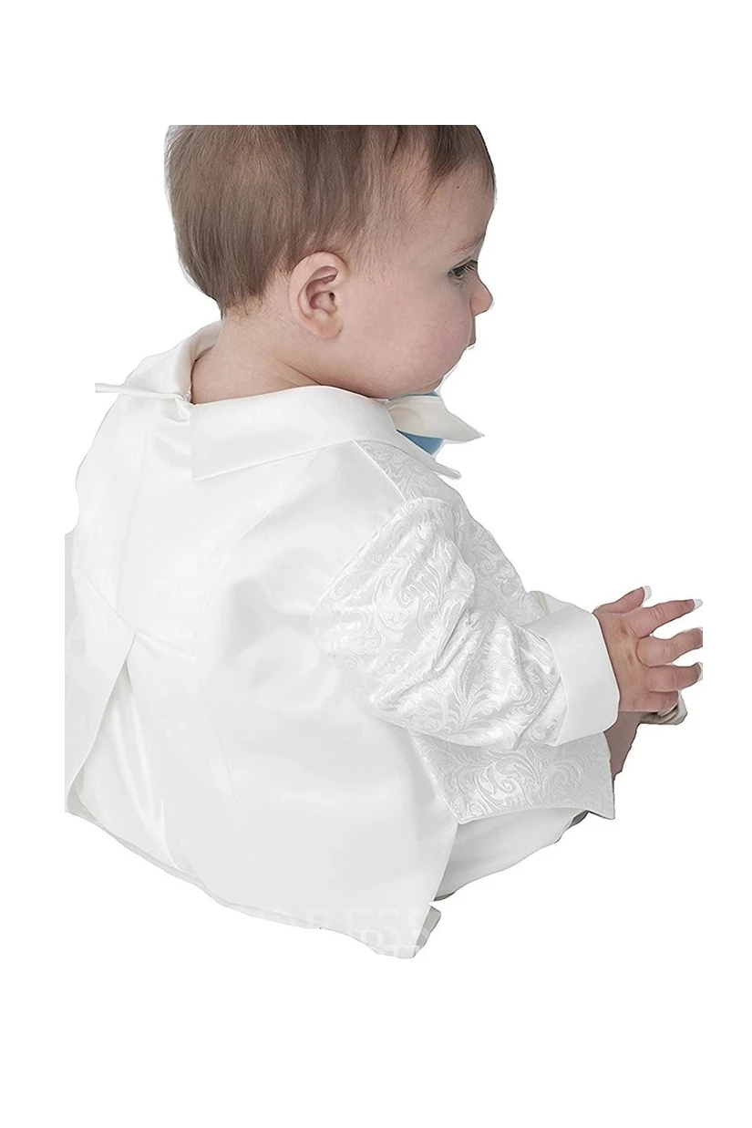 Romantic Lace Christening Dress With Button