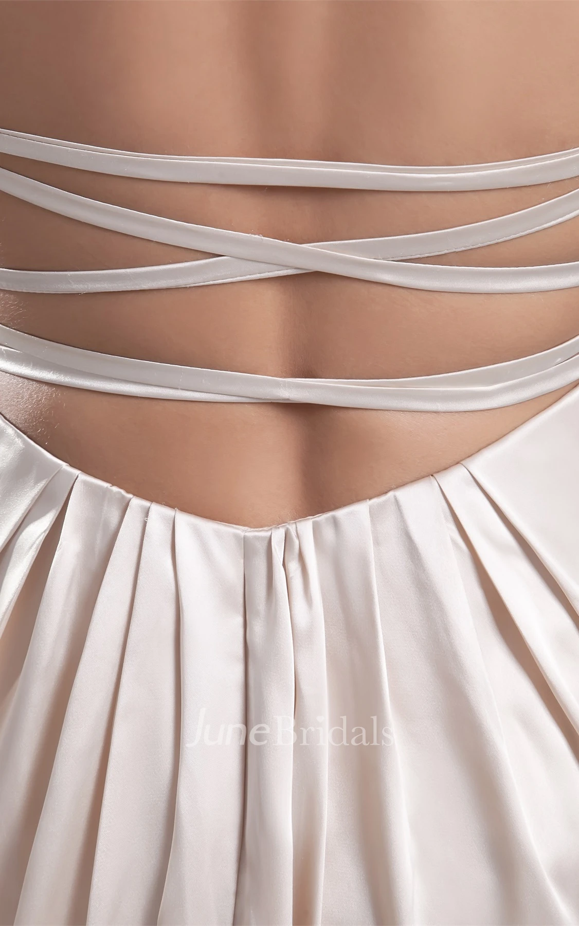 sweetheart a-line floor-length satin dress with jeweled waist