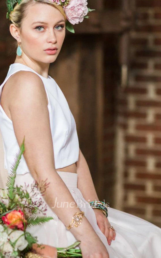 Wedding Separate Beverly Crop High Neck Crop Top Crop Top Wedding Minimalist Wedding Modern Wedding Dress