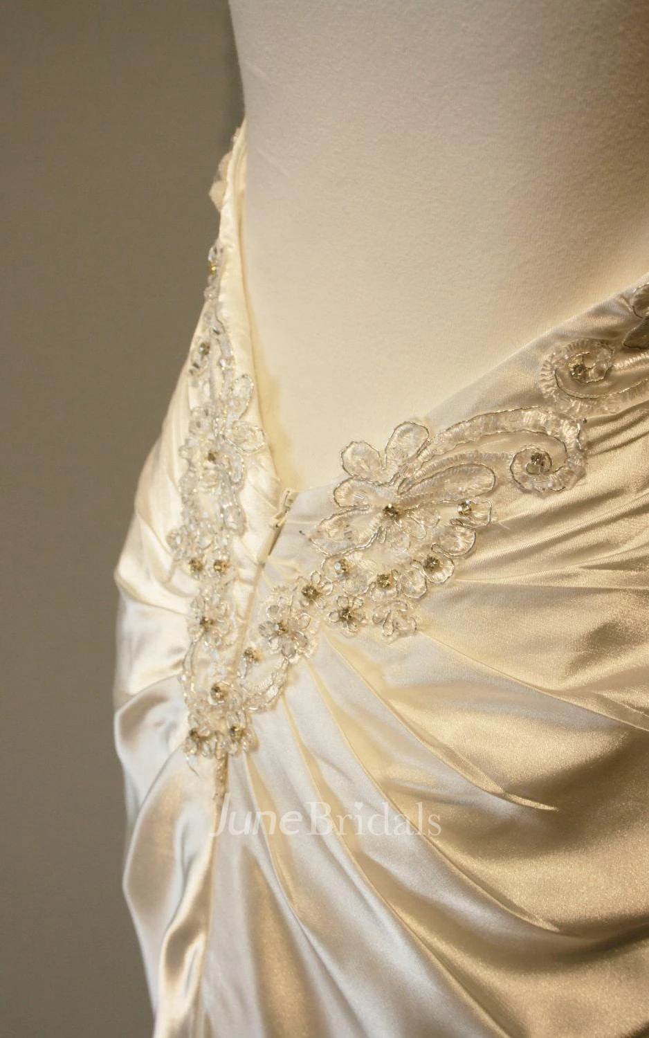 Smooth Satin Sexy Low Back Wedding Natalie Style Dress