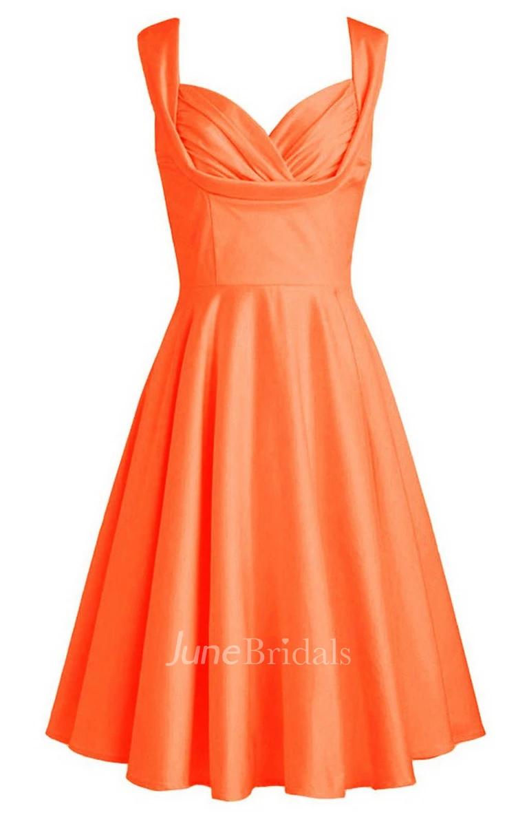 Sleeveless Sweetheart Short Ruffled Chiffon Dress