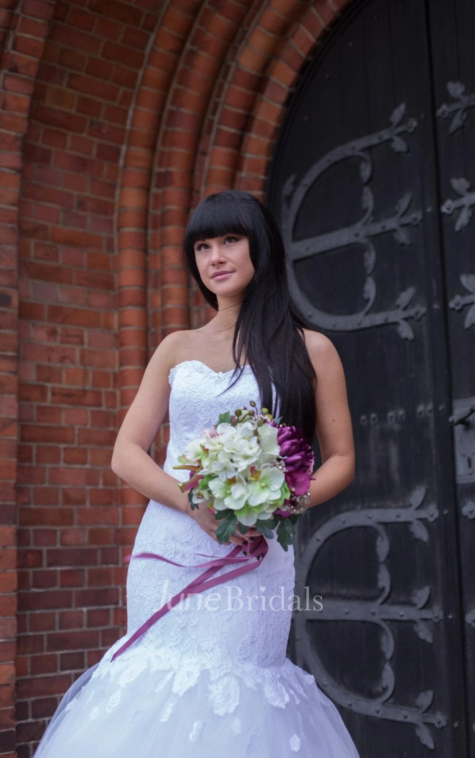 Chantilly Trumpet Bridal Gown With Lace Bodice and Tulle Skirt