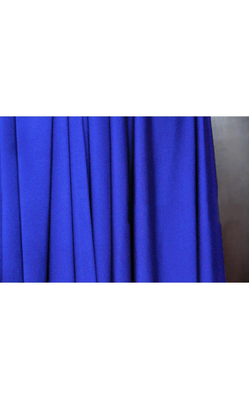 Maxi Cobalt Blue Bridesmaid Convertible Twist Wrap Dress