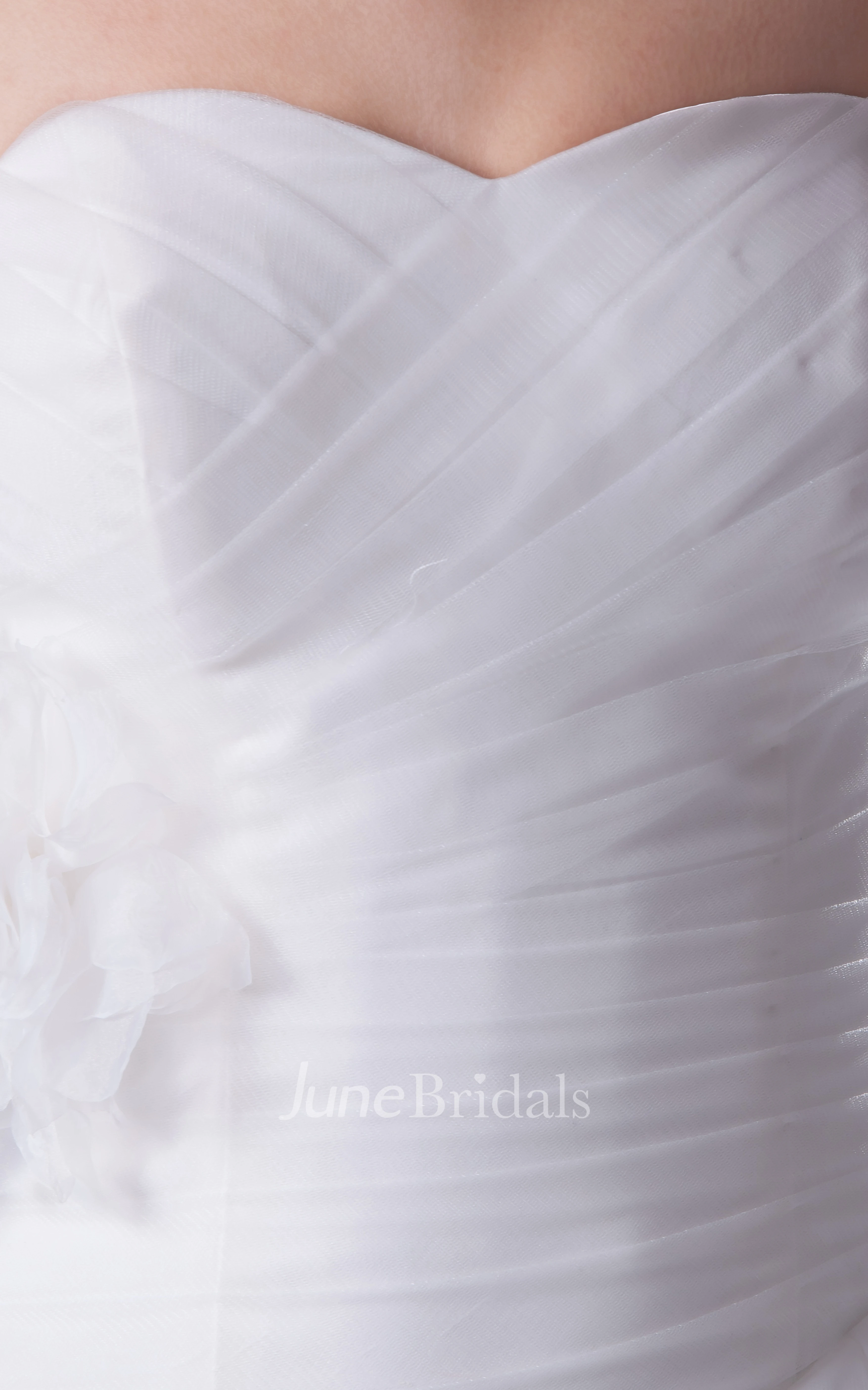 Sweetheart Criss-Cross Mermaid Dress With Flower and Peplum