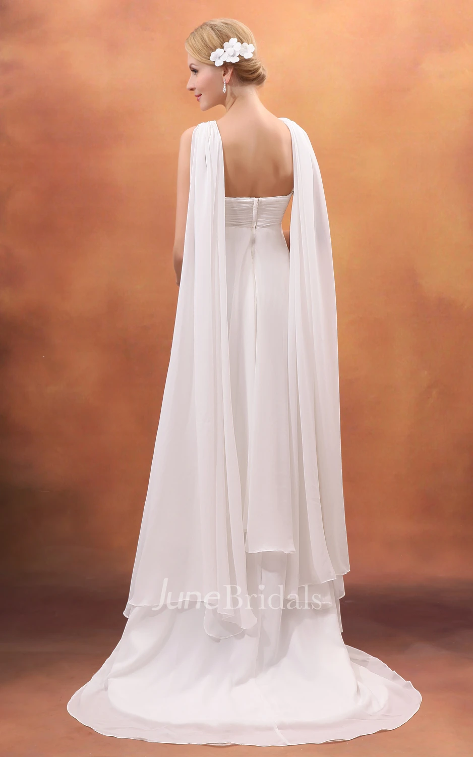 Fairy Empire Maternity Wedding Dress With Strap And Ruched Top