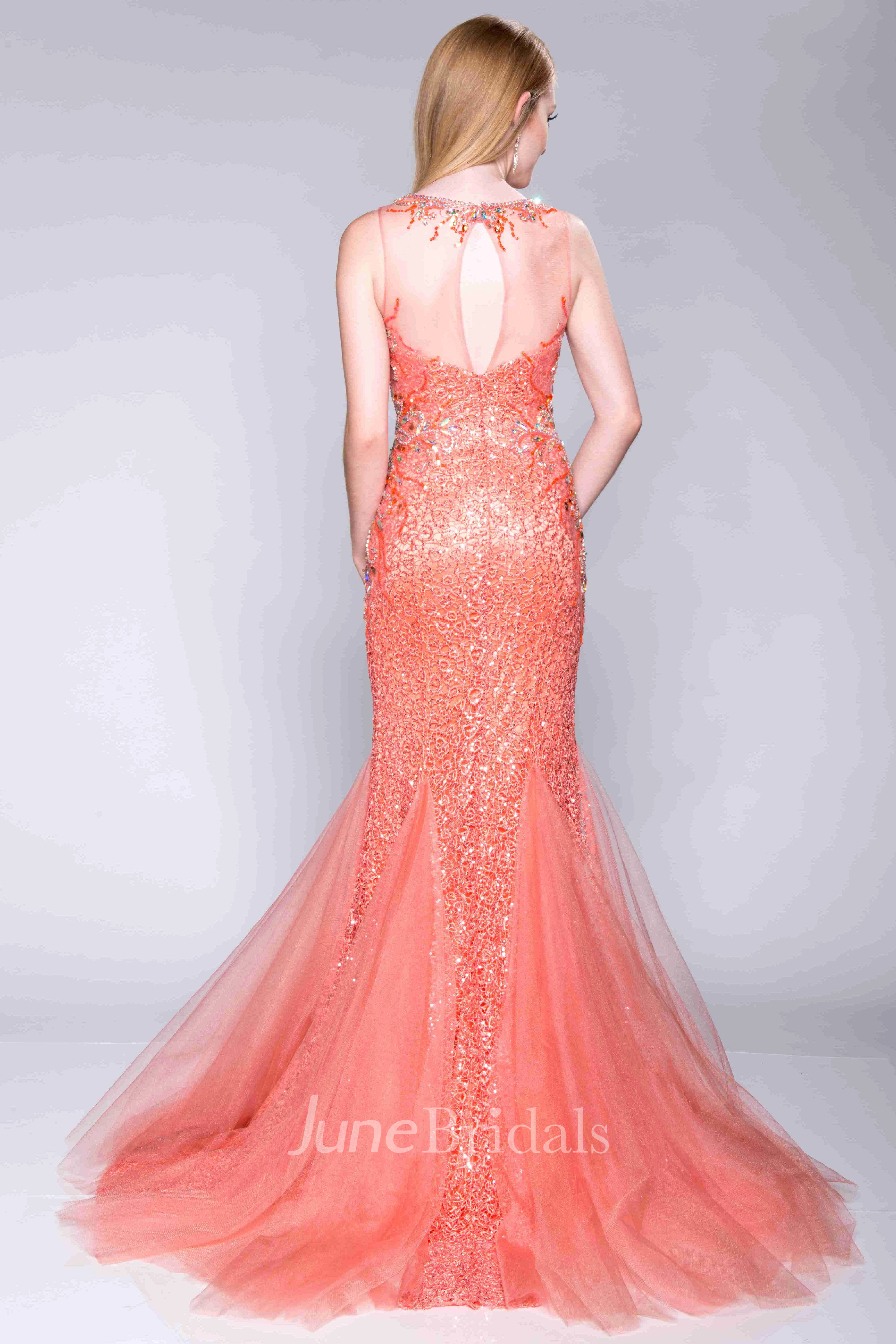 Peach Mermaid Dress