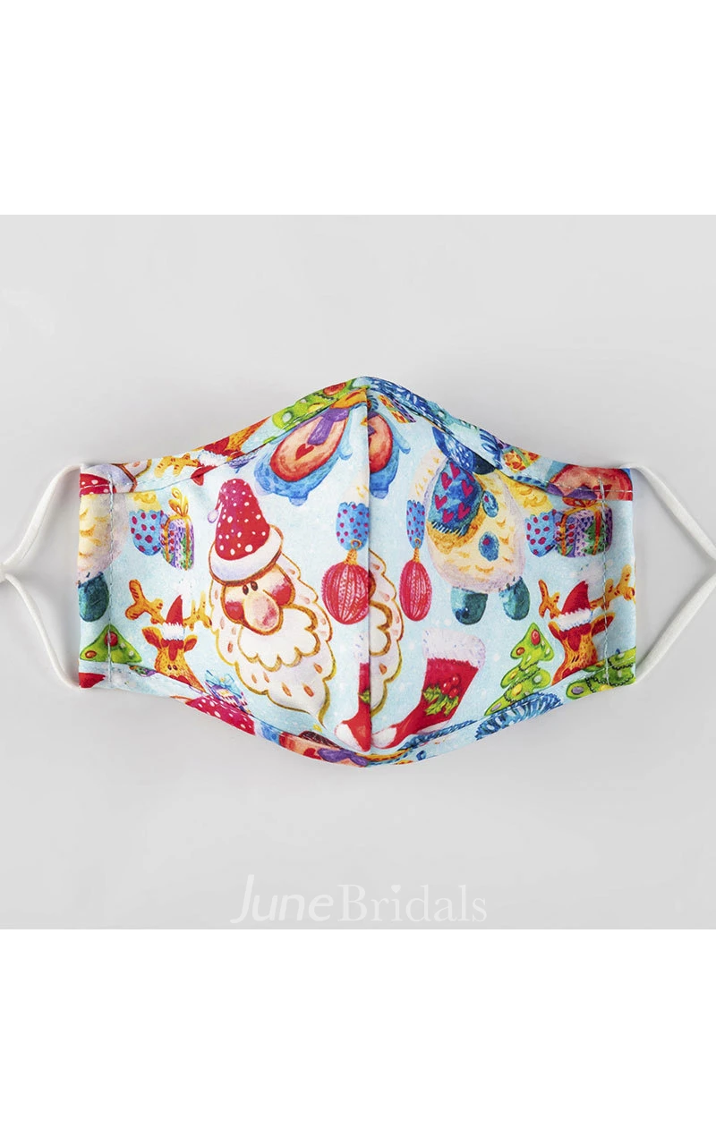 Non-medicial Christmas Cotton Washable Face Mask In 5 Colors