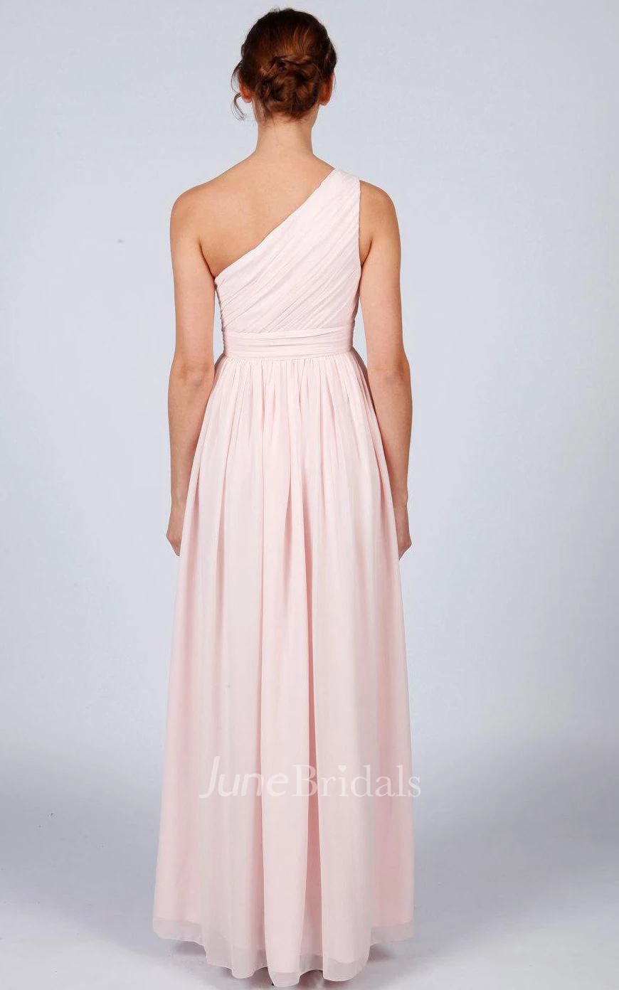 One-shoulder Floor-length Bridesmaid Dress