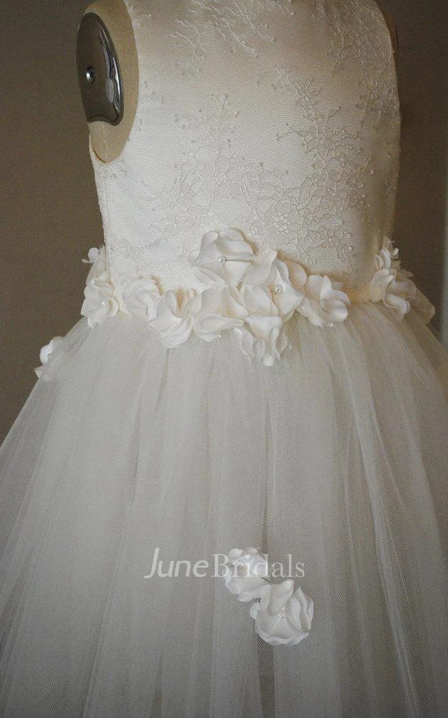 Sleeveless Pleated And Lace Tutu Dress