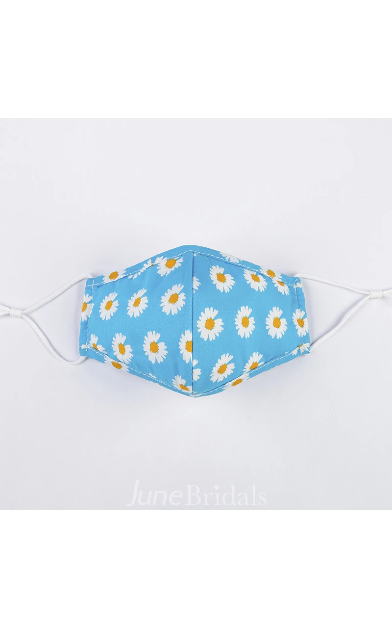 Non-medicial Daisy Cotton Washable Face Mask In 3 Colors