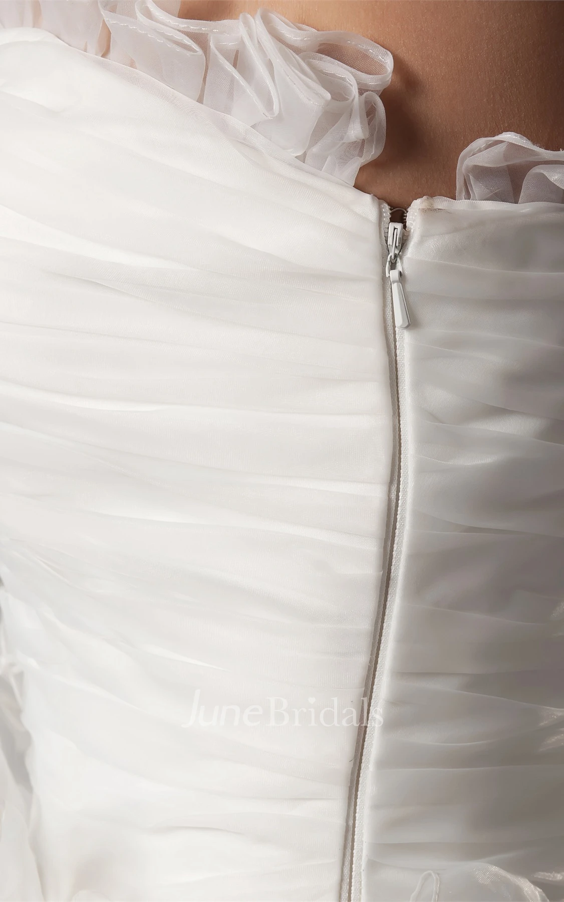 Sweetheart Ruffled A-Line Ball Gown with Ruching