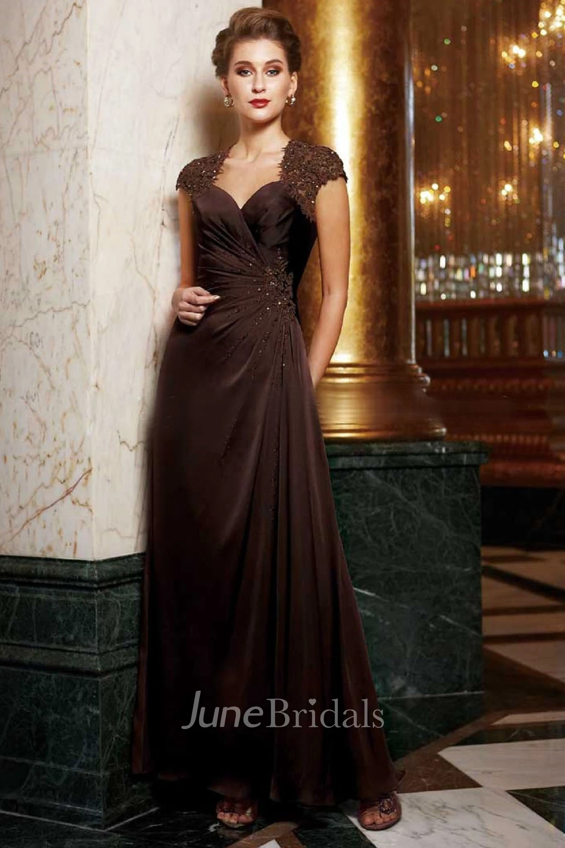 chocolate brown mother of the bride dresses