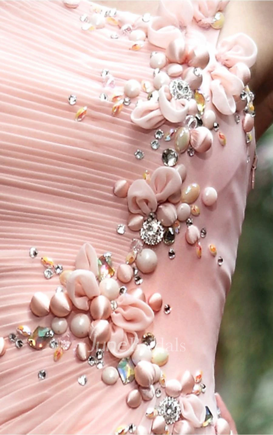 Pink Sexy Sheath Floor-length Spaghetti Straps Dress