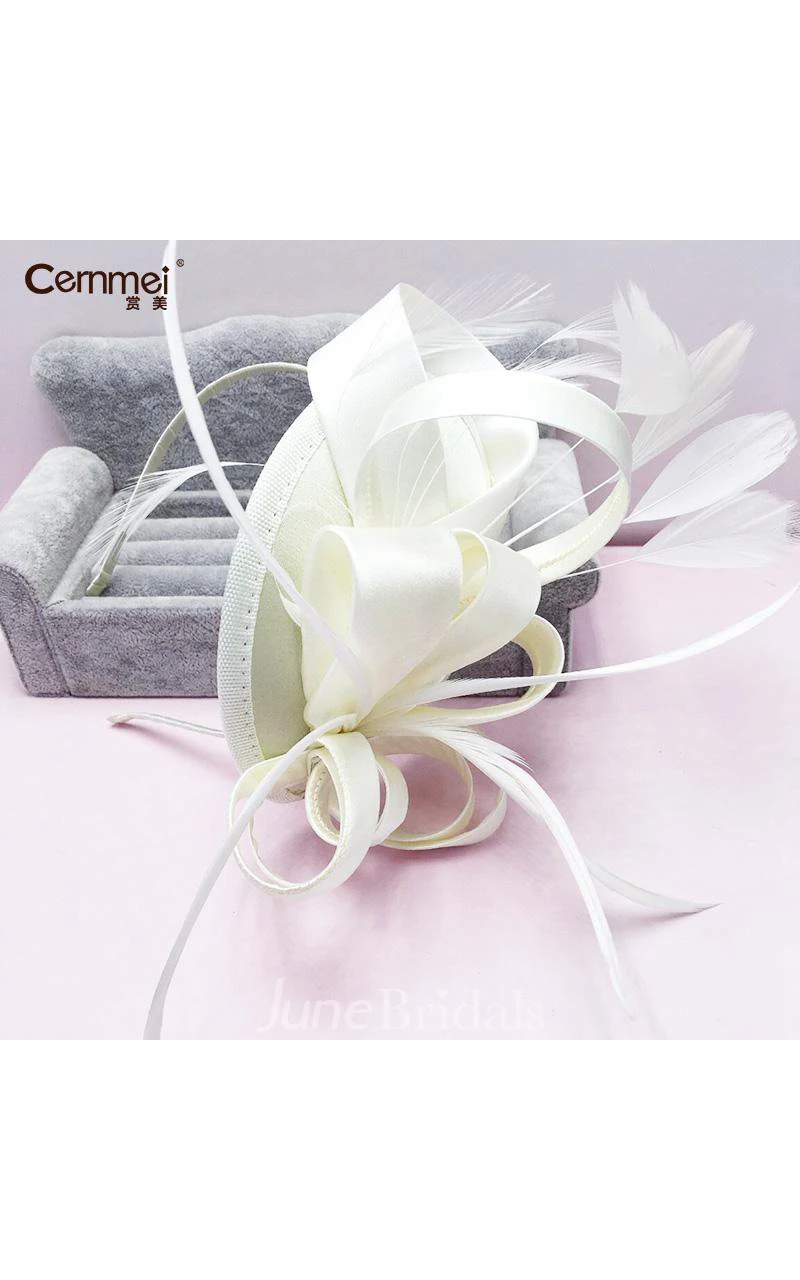 Original Europe And The United States Sapphire Blue Satin Hair Band Hair Band Bridal Wedding Dress Red Headdress