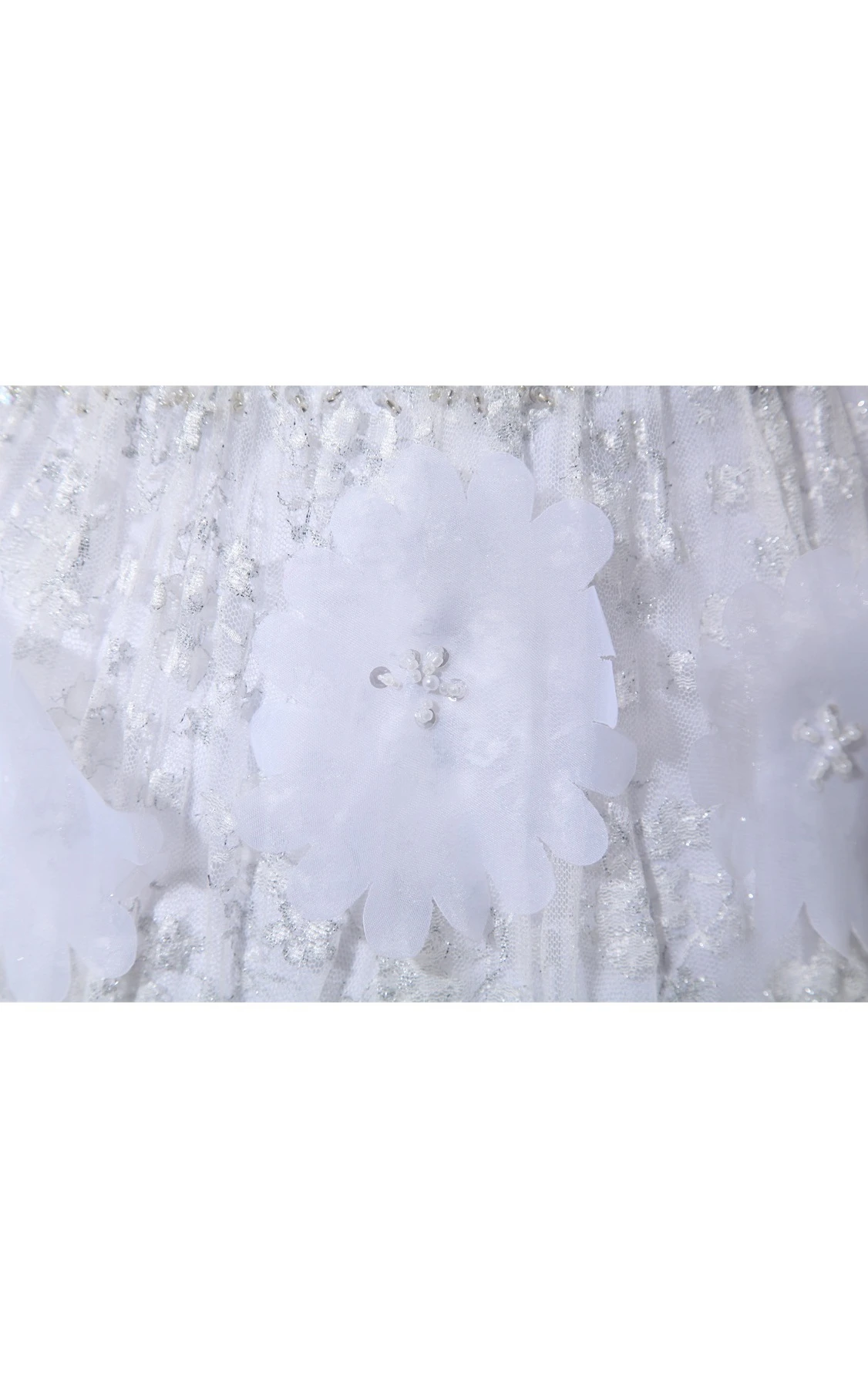 Floral Sweetheart A-Line Dress with Crystal Detailing