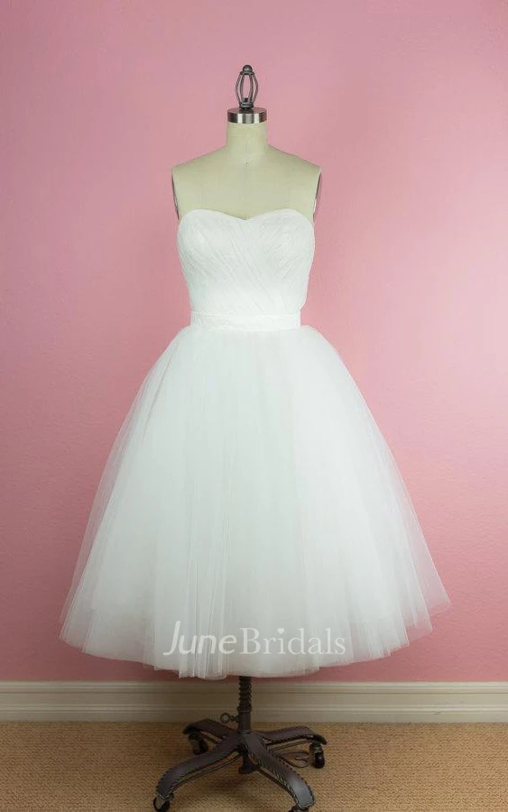 Sweetheart Criss Cross Tulle Short Dress With Waist Jewellery