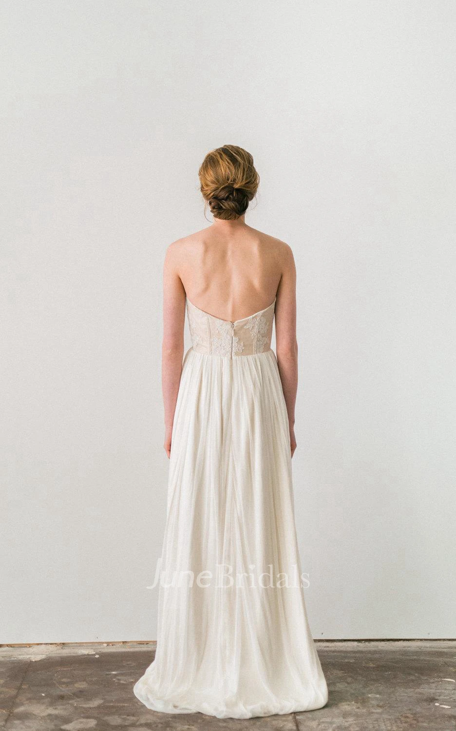 Chiffon Tulle Lace Organza Charmeuse Weddig Dress