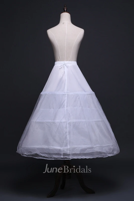New Wedding Skirt Petticoat Elastic Waist Three Rims with Straps