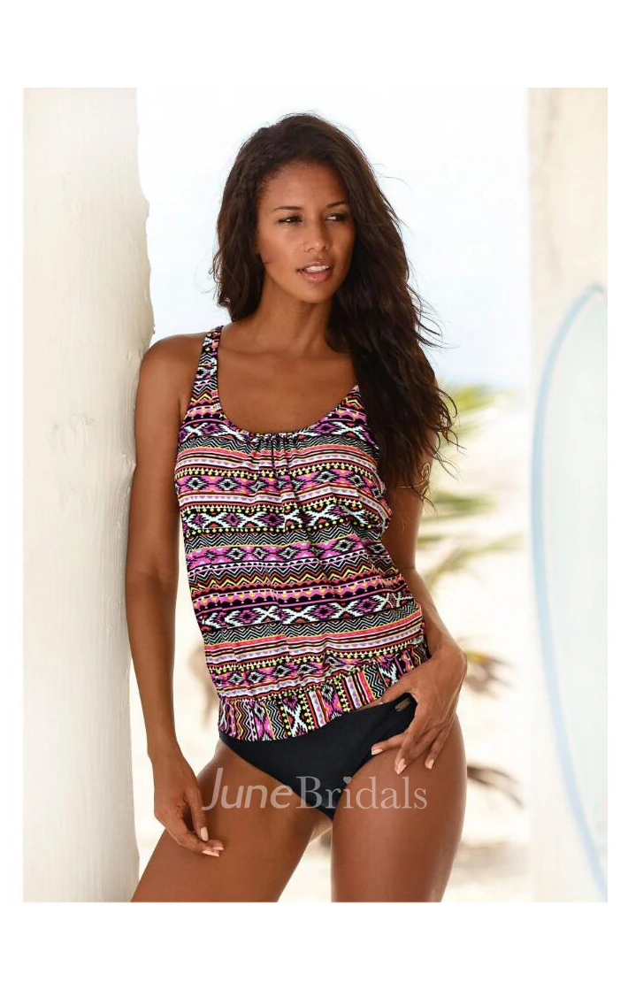 Romantic Boho Top Tankini Set