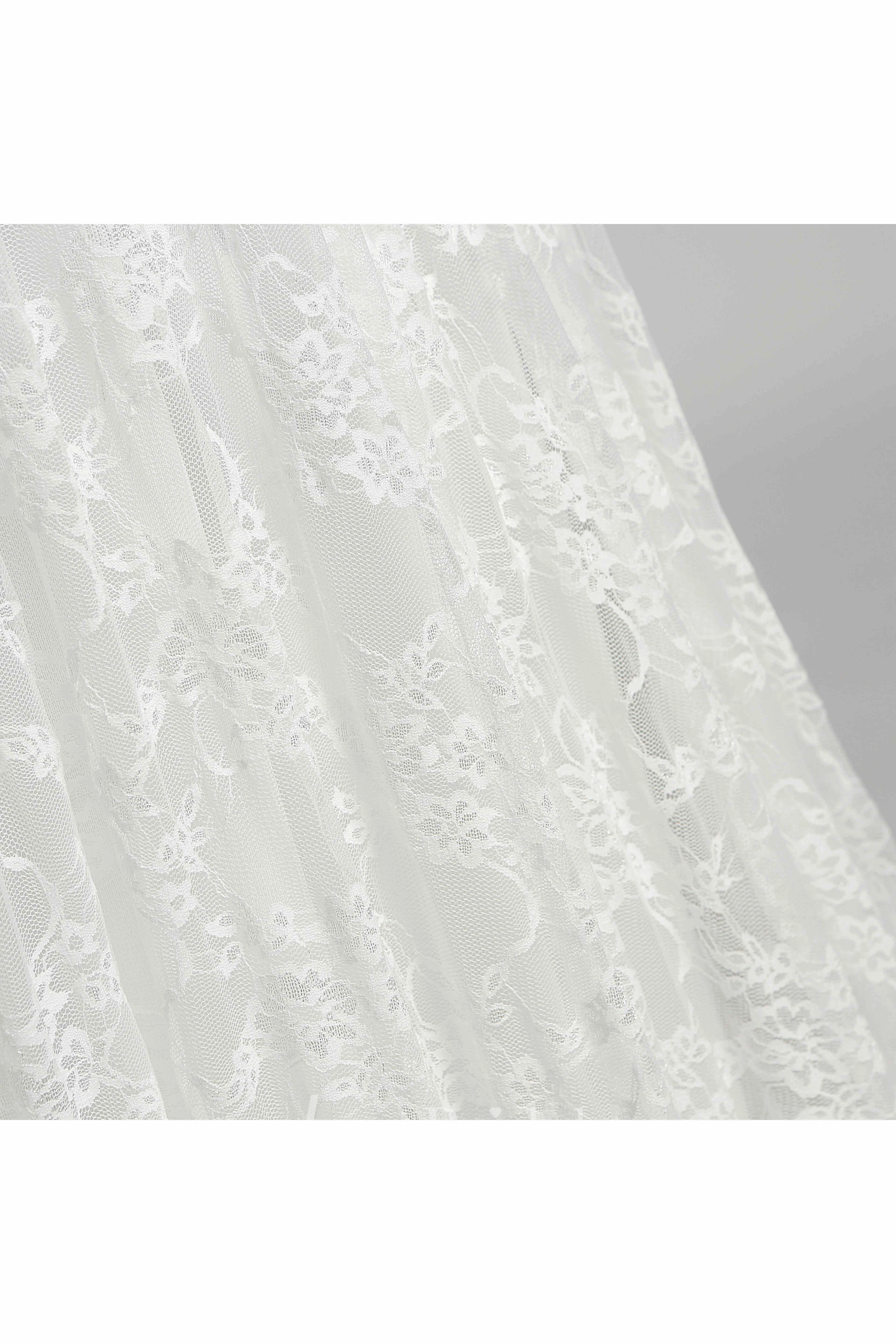 Floor-length Sweep/Brush Train A-line Scoop Illusion Short Sleeve Satin Lace Maternity Weeding Dress