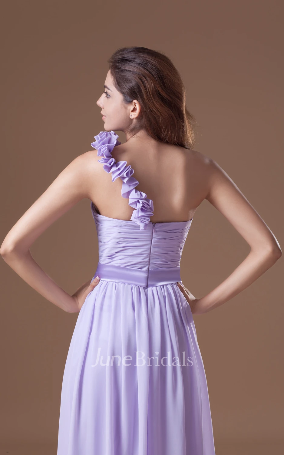 Ruched Ethereal Soft Flowing Fabric Maxi Dress With Floral Strap