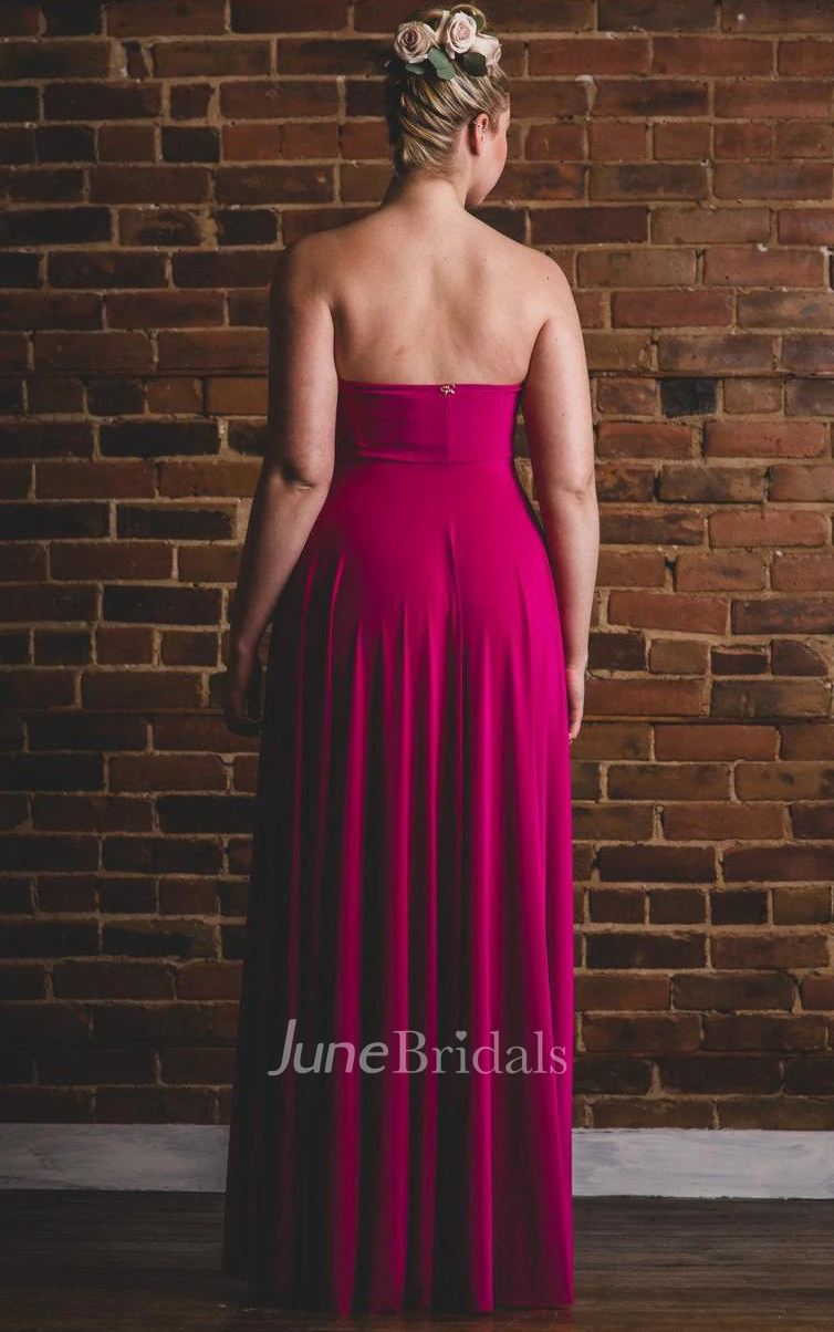 Strapped Sweetheart Jersey&Satin Maternity Dress