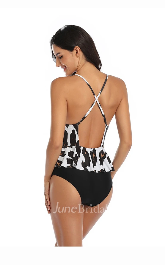 Western Leopard/Floral Swimsuit