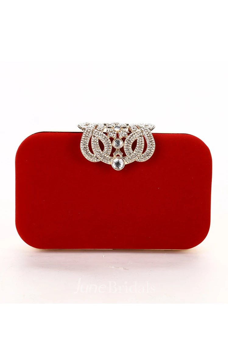 Flannel Crystal Clutch