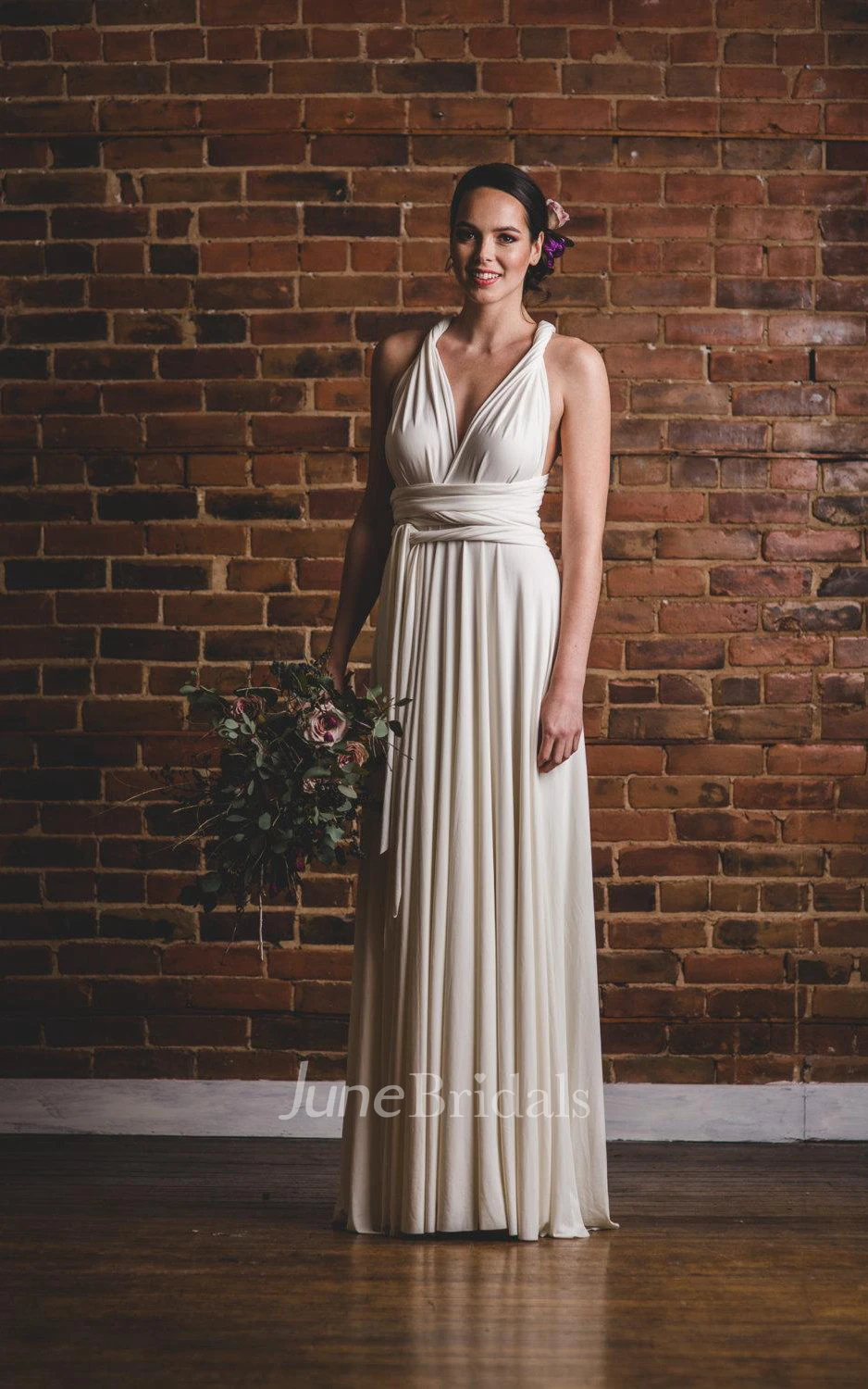 Florence Long Infinity Flowy Convertible Wedding Gown Octopus Wrap Dress