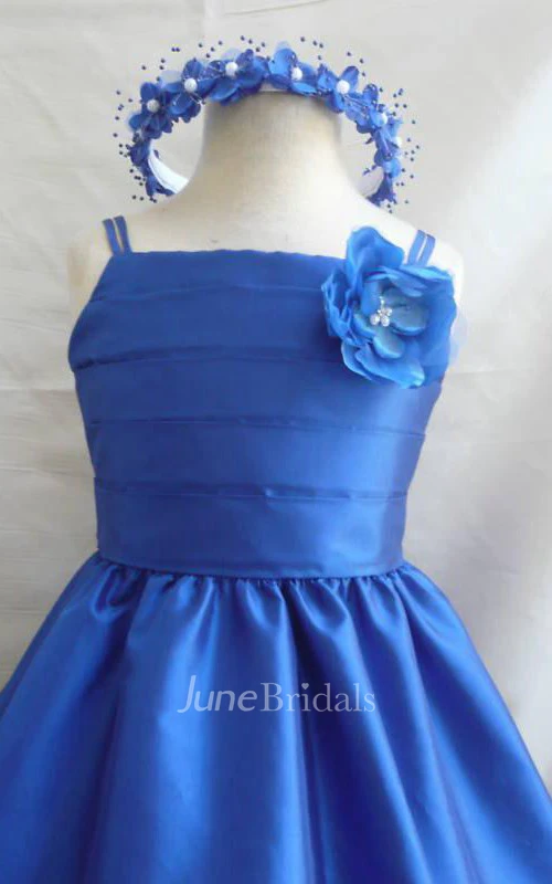 Sleeveless Ruched Royal Wedding Easter Junior Bridesmaid For Children Dress