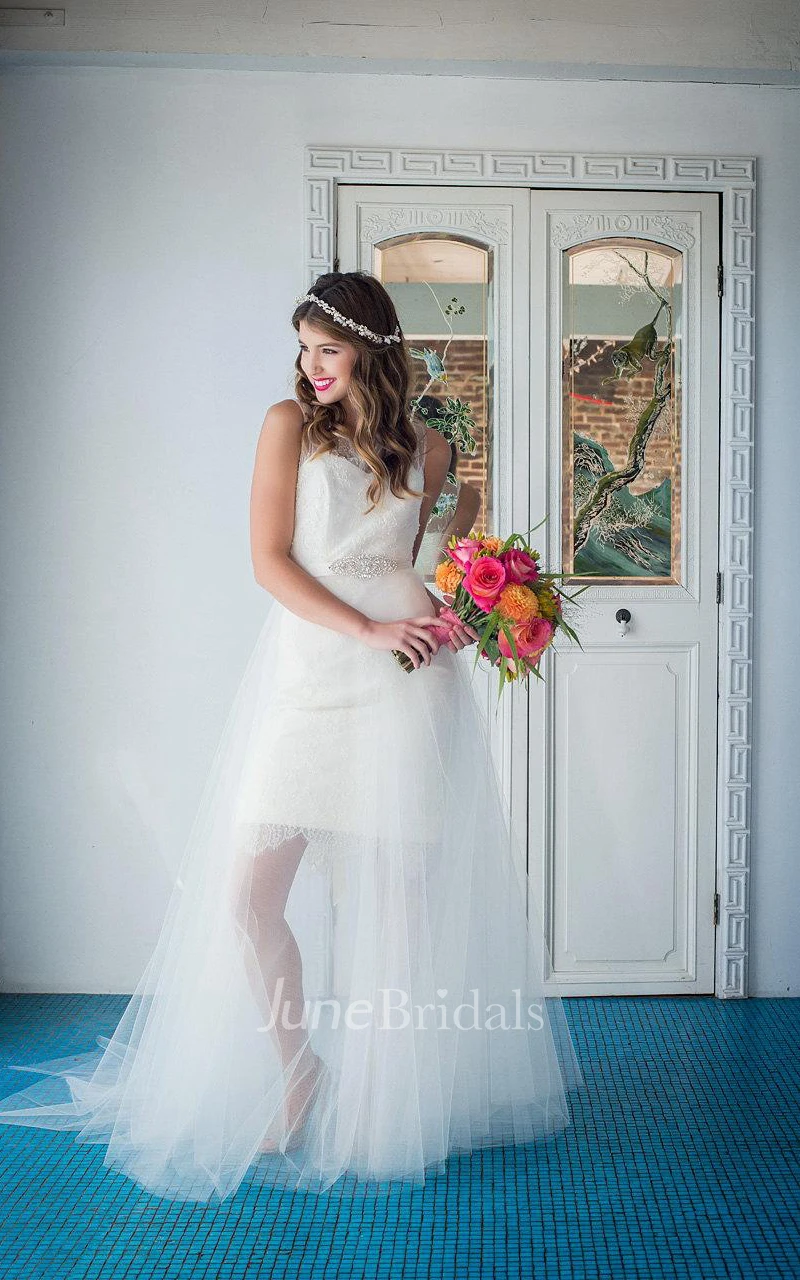 Tulle Bridal Circle Skirt Weddig Dress