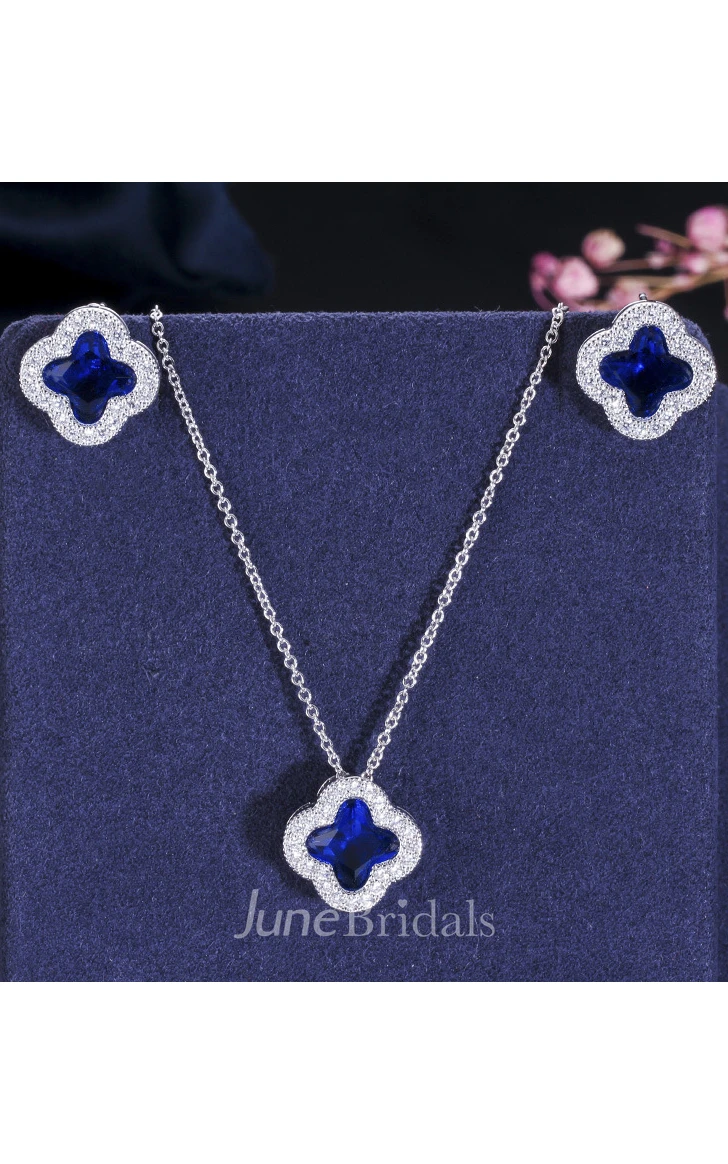 Special Multiple Color Bridal and Cocktail Party Rhinestone Necklace and Earrings Jewelry Set