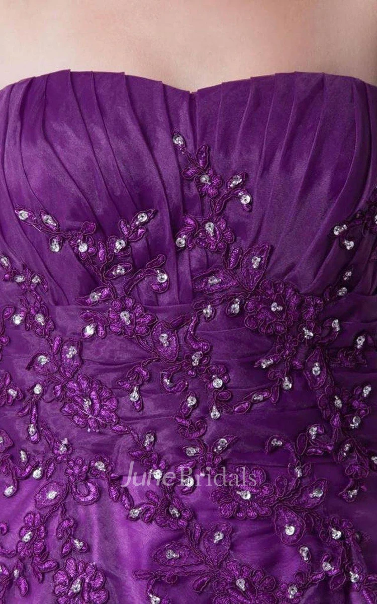 Sweetheart Ballgown With Sequins and Pleats