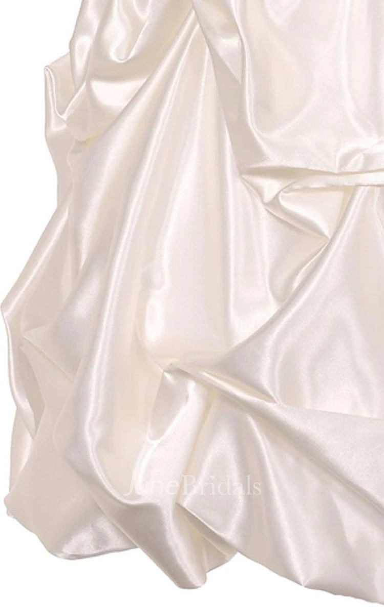 Sleeveless A-line Dress With Ruffles and Bow