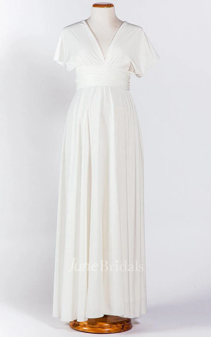 White Maternity Ivory Infinity Dress
