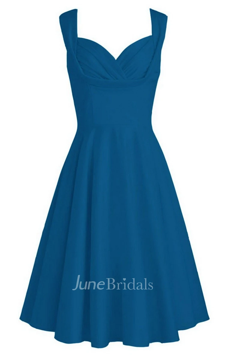 Sleeveless Sweetheart Short Ruffled Chiffon Dress