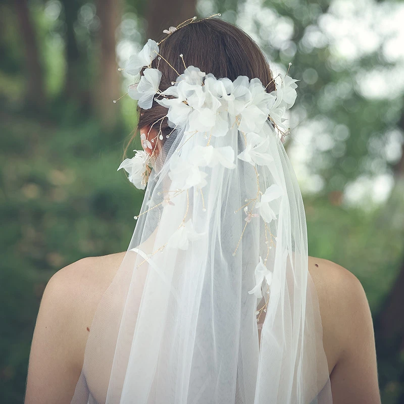 Blossom Veils Beaded Floral Veil