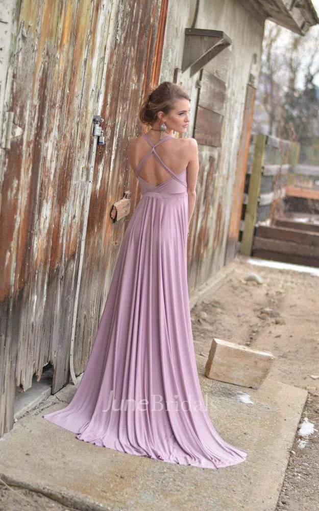 Halter Handmade Jersey Ballgown