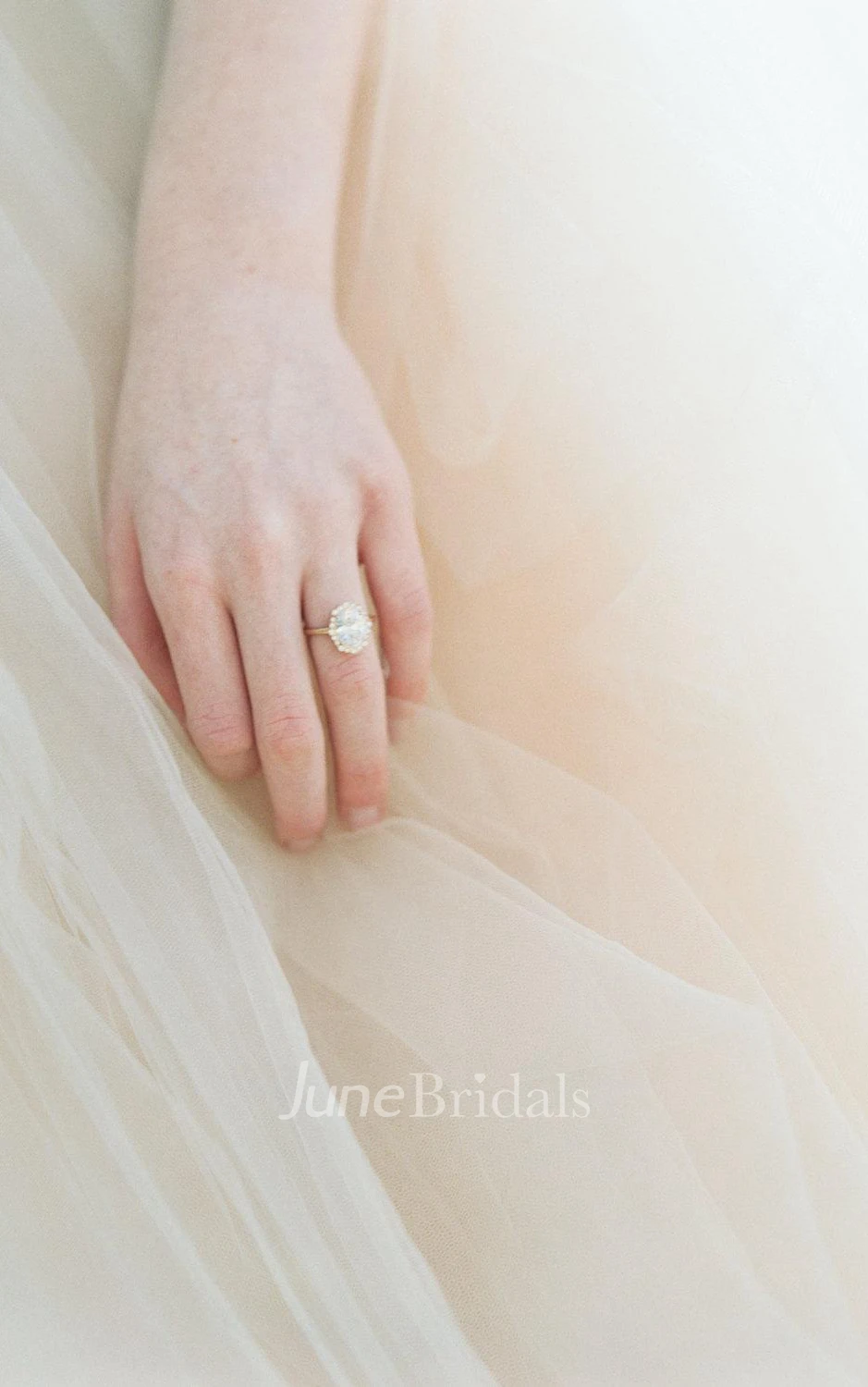 Nude Tulle Wedding Skirt Peony Weddig Dress