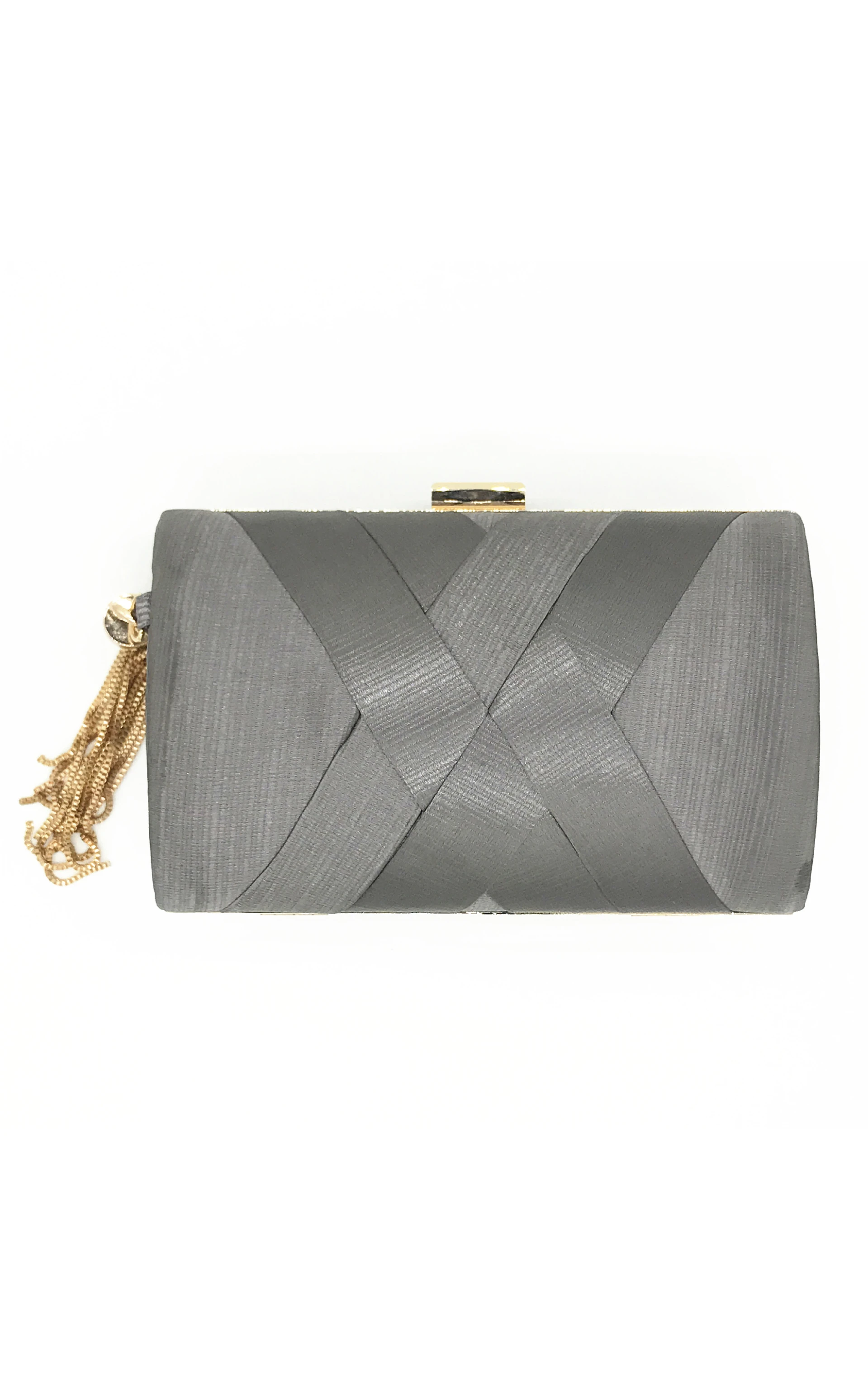 Woven Satin Clutch