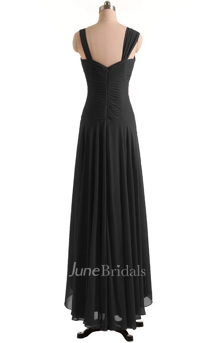 Queen Anne High-low Dress With Basque Waist