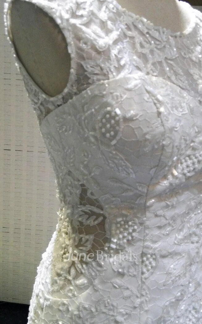 Mermaid Tulle Satin Weddig Dress With Beading