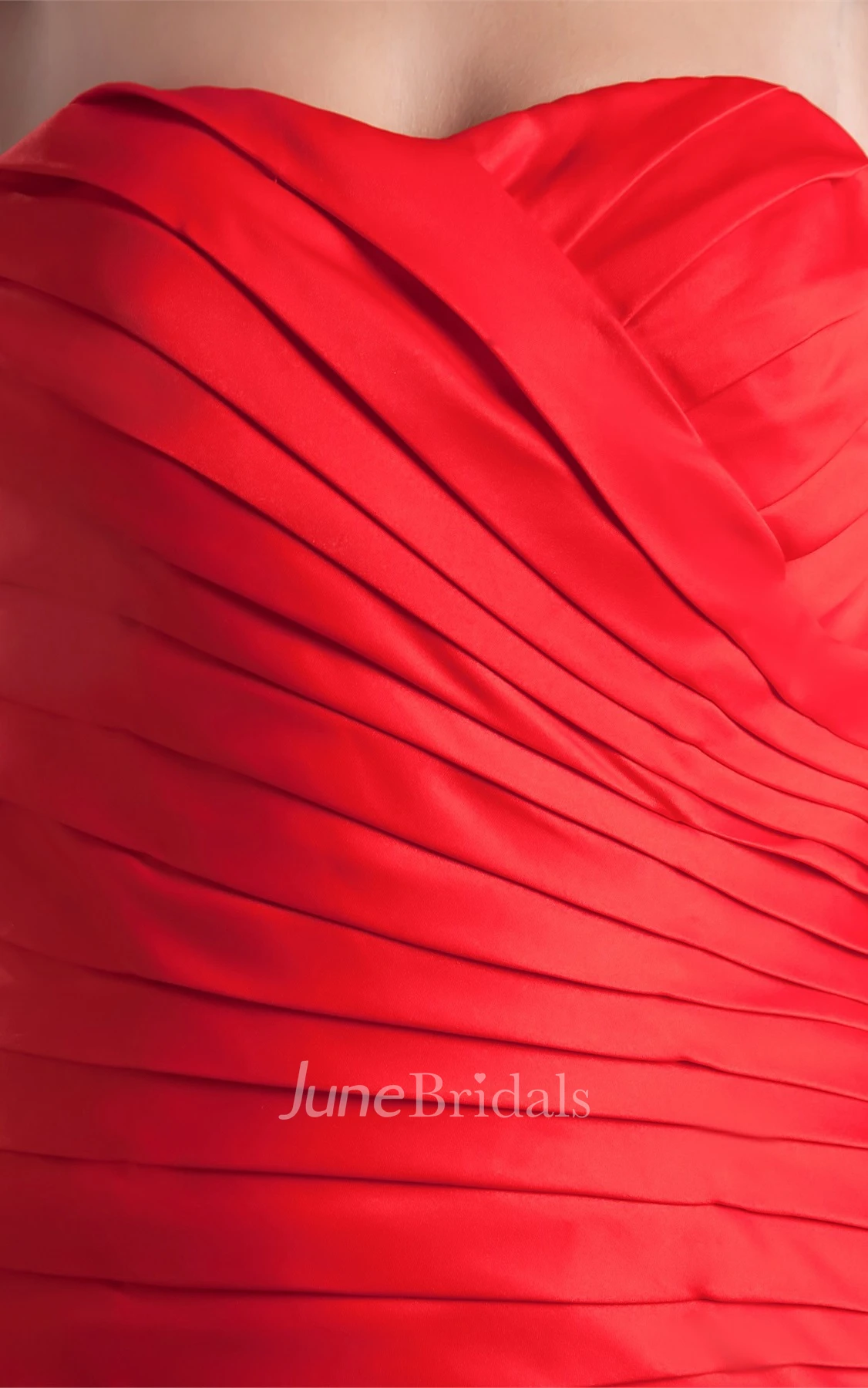 sweetheart column criss-cross gown with ruched bodice